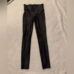 SPANX Black Shiny Shaping Leggings